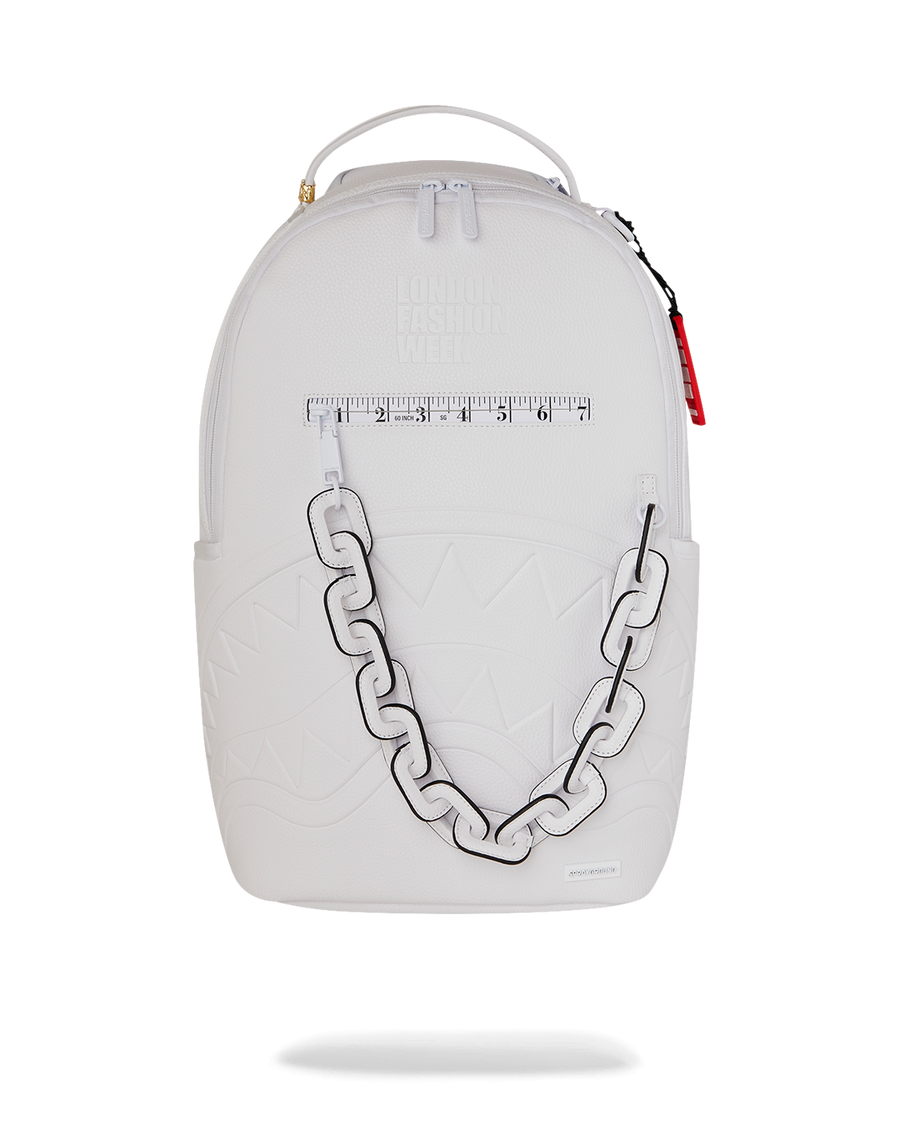 SPRAYGROUND® BACKPACK LFW WHITE LEATHER CHAIN BACKPACK