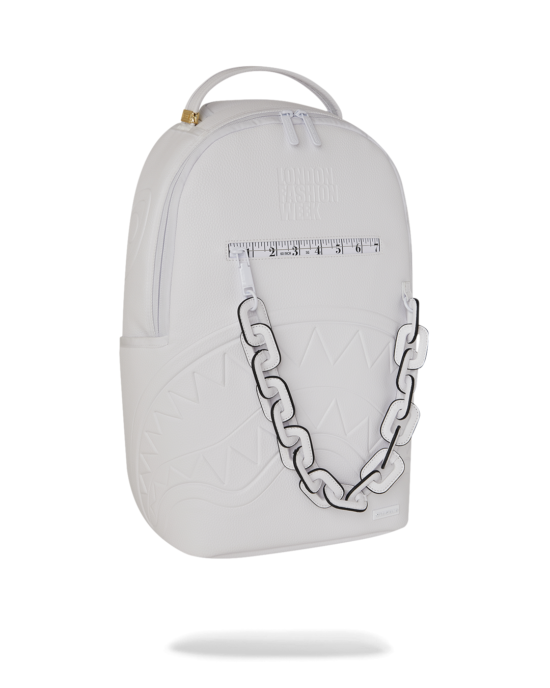 SPRAYGROUND® BACKPACK LFW WHITE LEATHER CHAIN BACKPACK