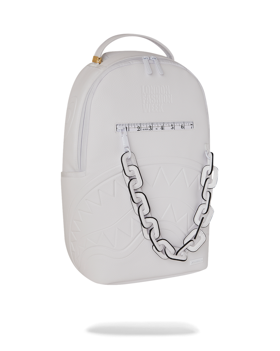 SPRAYGROUND® BACKPACK LFW WHITE LEATHER CHAIN BACKPACK