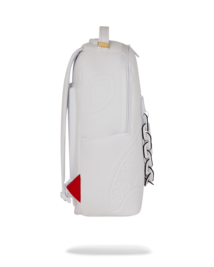 SPRAYGROUND® BACKPACK LFW WHITE LEATHER CHAIN BACKPACK