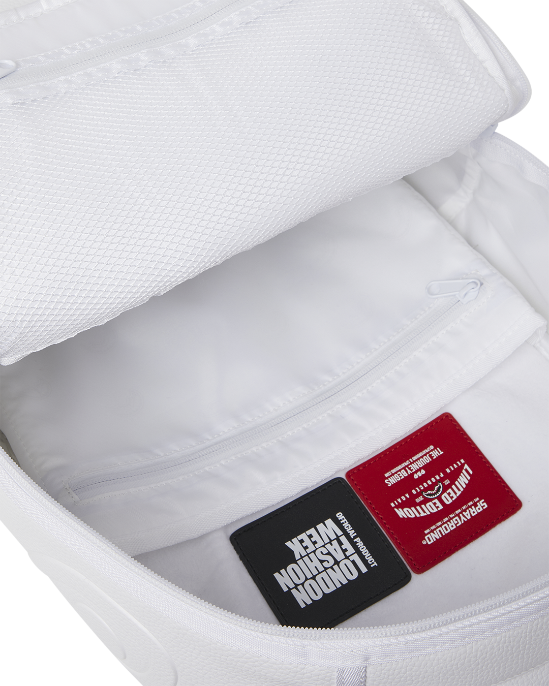 SPRAYGROUND® BACKPACK LFW WHITE LEATHER CHAIN BACKPACK