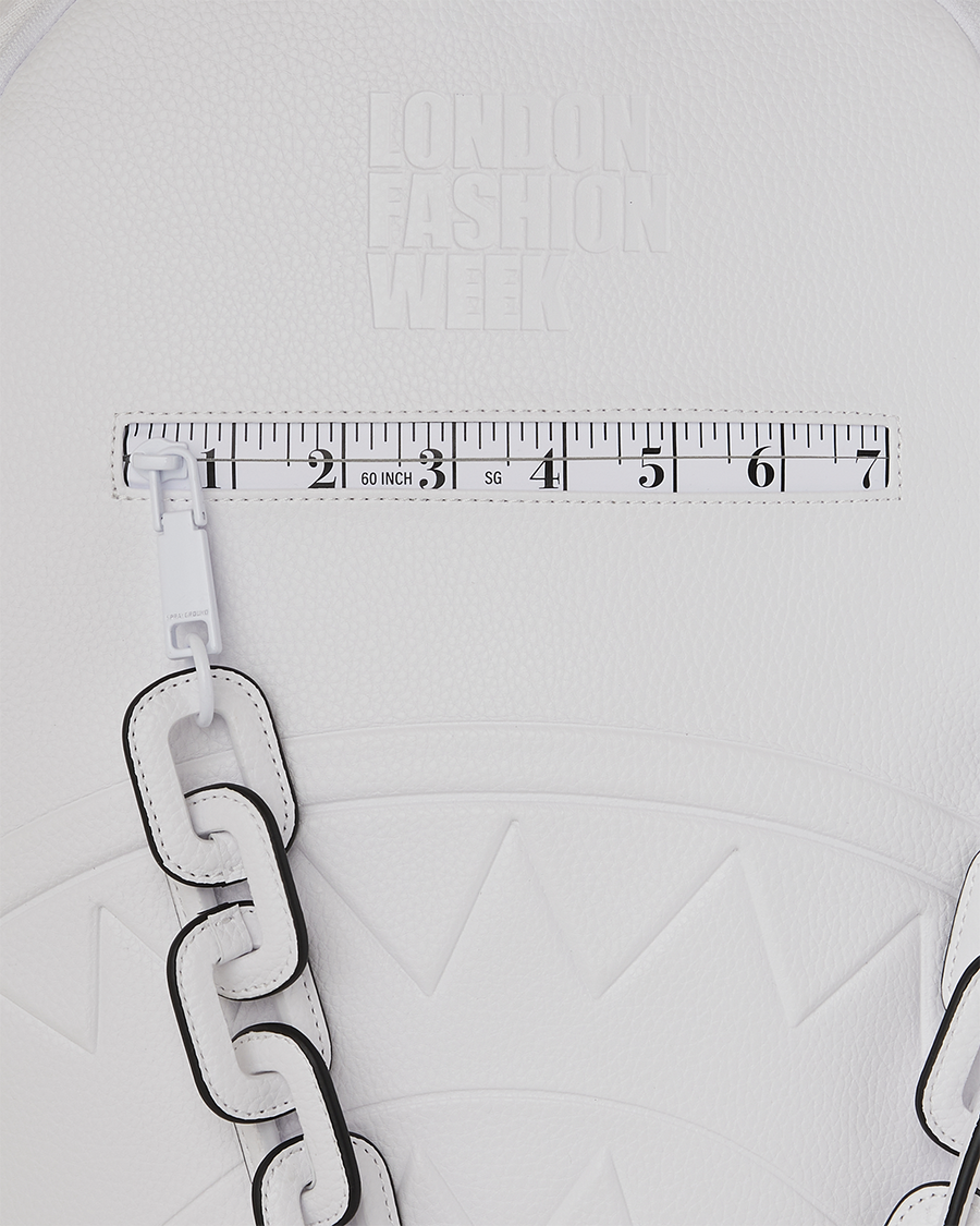 SPRAYGROUND® BACKPACK LFW WHITE LEATHER CHAIN BACKPACK