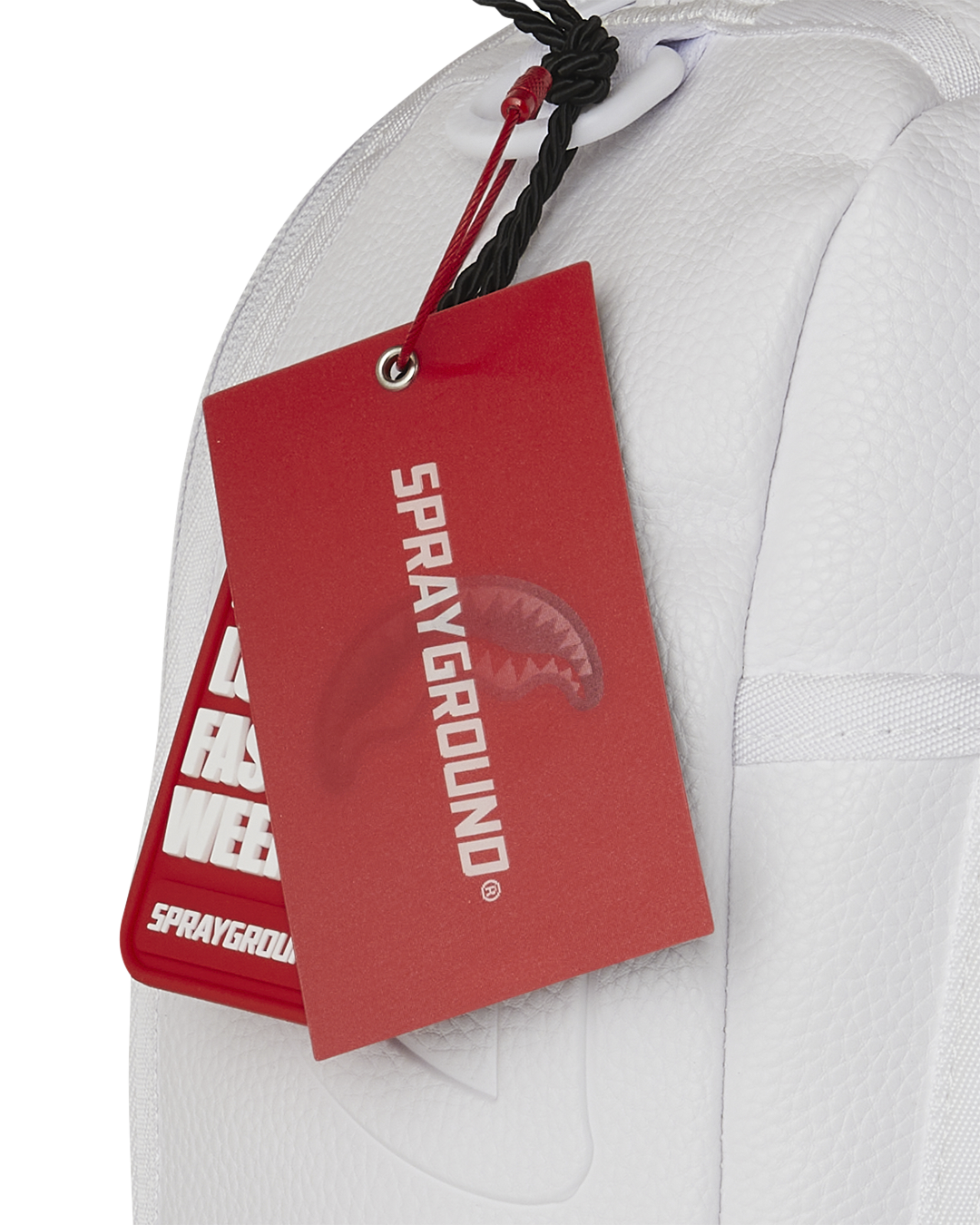 SPRAYGROUND® BACKPACK LFW WHITE LEATHER CHAIN BACKPACK