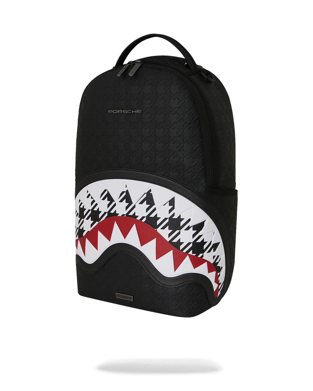 SPRAYGROUND® BACKPACK PORSCHE BLACK EMBOSSED PEPITA COLLAB BACKPACK - LIMITED EDITION
