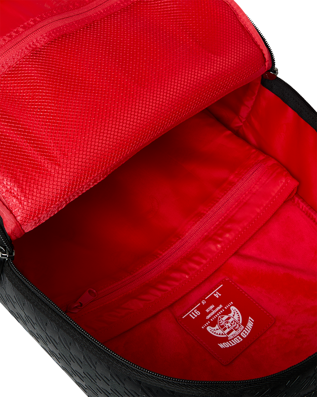 SPRAYGROUND® BACKPACK PORSCHE BLACK EMBOSSED PEPITA COLLAB BACKPACK - LIMITED EDITION