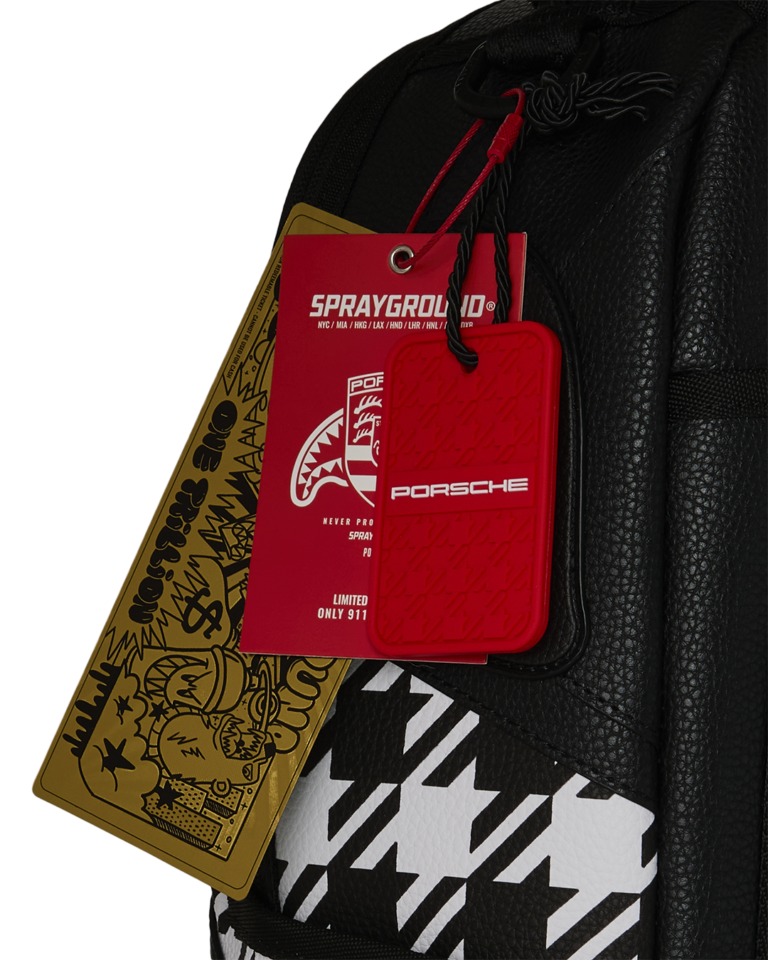 SPRAYGROUND® BACKPACK PORSCHE PEPITA STRIPE COLLAB BACKPACK - LIMITED EDITION