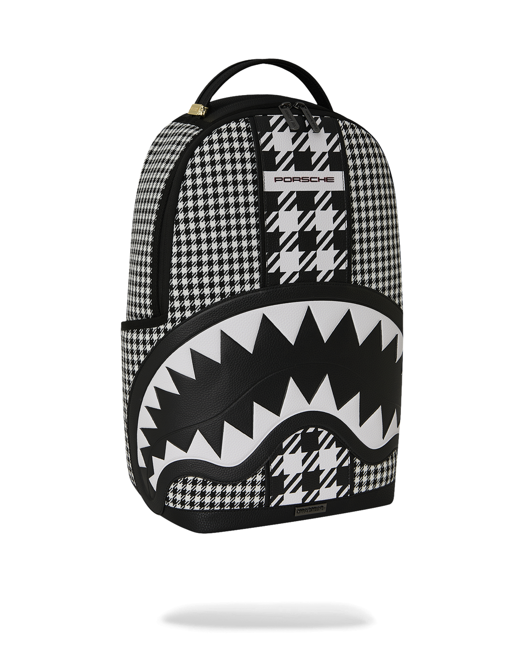SPRAYGROUND® BACKPACK PORSCHE MIXED PEPITA SHARK COLLAB BACKPACK - LIMITED EDITION