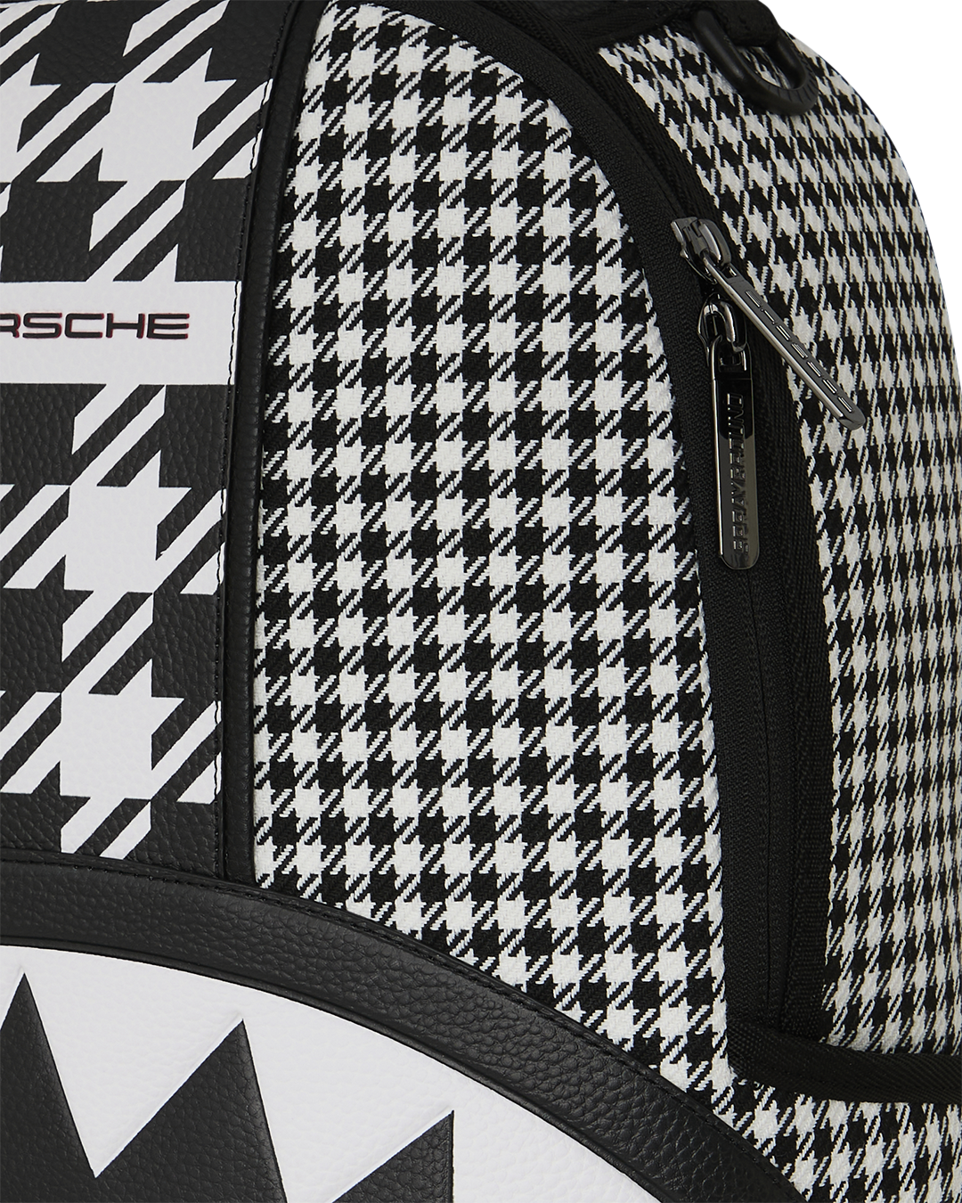 SPRAYGROUND® BACKPACK PORSCHE MIXED PEPITA SHARK COLLAB BACKPACK - LIMITED EDITION