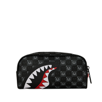SPRAYGROUND® POUCH SHARKS IN PARIS WTF BUBBLY BLACK CHECK POUCH