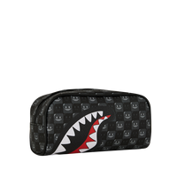 SPRAYGROUND® POUCH SHARKS IN PARIS WTF BUBBLY BLACK CHECK POUCH