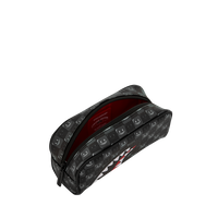 SPRAYGROUND® POUCH SHARKS IN PARIS WTF BUBBLY BLACK CHECK POUCH