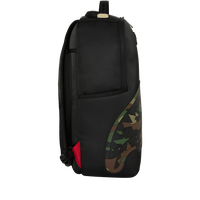 SPRAYGROUND® BACKPACK SHARK CENTRAL BLACK NYLON CAMO EMBOSSED SHARK BACKPACK