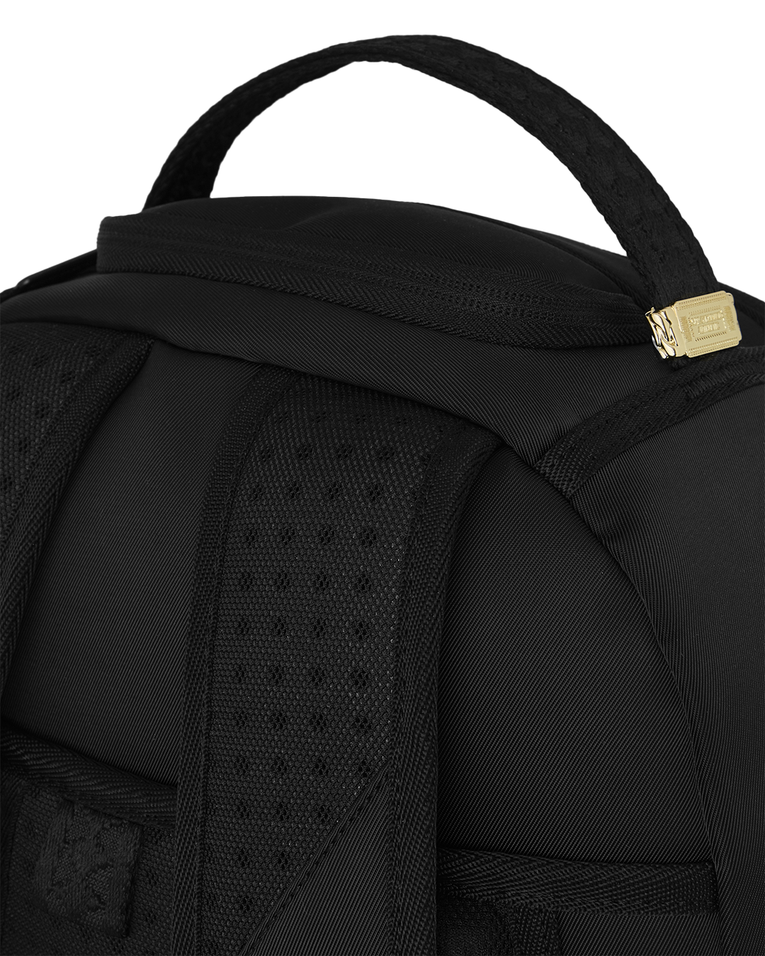 SPRAYGROUND® BACKPACK SHARK CENTRAL BLACK NYLON CAMO EMBOSSED SHARK BACKPACK