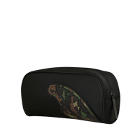 SPRAYGROUND® BACKPACK SHARK CENTRAL BLACK NYLON CAMO EMBOSSED SHARK POUCH