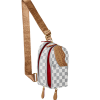 SPRAYGROUND® SLING EMBOSSED CREAM CHECK BACKPACK SLING