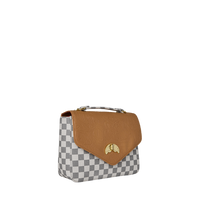 SPRAYGROUND® HANDBAG EMBOSSED CREAM CHECK HANDBAG