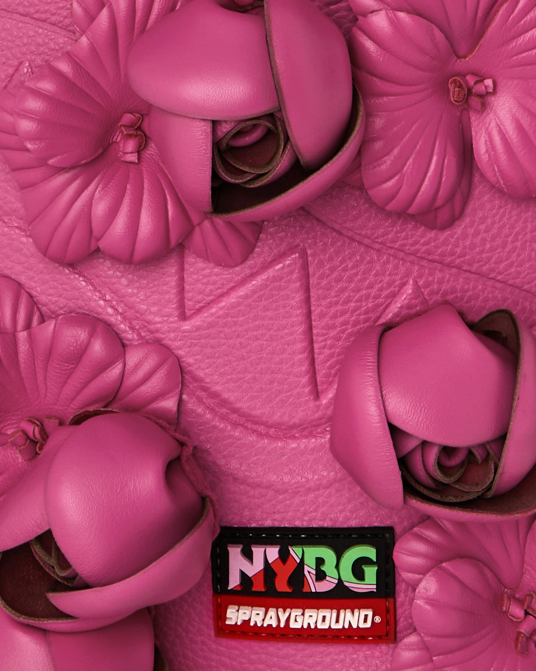 SPRAYGROUND® BACKPACK NYBG PINK LEATHER FLOWERS BACKPACK
