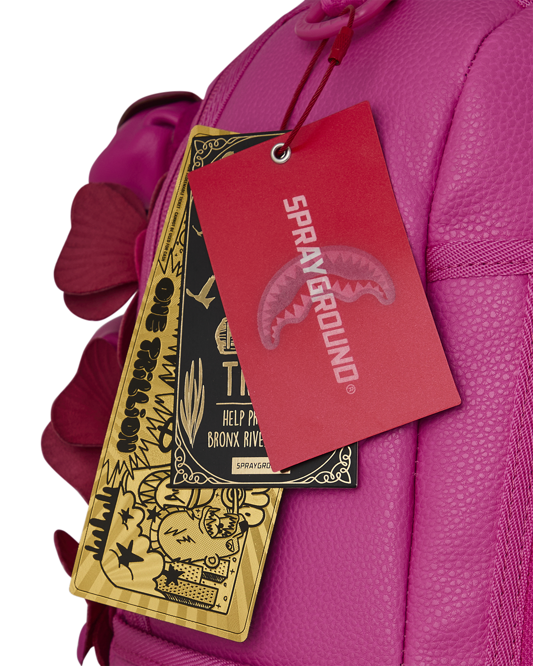SPRAYGROUND® BACKPACK NYBG PINK LEATHER FLOWERS BACKPACK