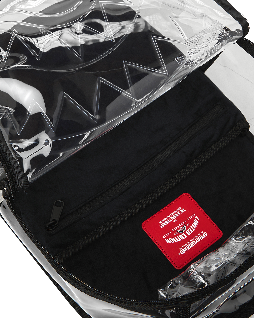 SPRAYGROUND® BACKPACK GUN METAL COLORS CLEAR BACKPACK