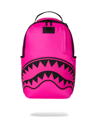 SPRAYGROUND® BACKPACK SHARK CENTRAL WHITE STENCIL SHARK PINK NYLON BACKPACK