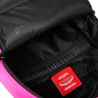 SPRAYGROUND® BACKPACK SHARK CENTRAL WHITE STENCIL SHARK PINK NYLON BACKPACK