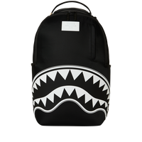 SPRAYGROUND® BACKPACK SHARK CENTRAL WHITE STENCIL SHARK BLACK NYLON BACKPACK