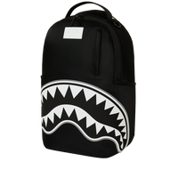 SPRAYGROUND® BACKPACK SHARK CENTRAL WHITE STENCIL SHARK BLACK NYLON BACKPACK