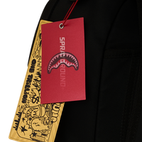 SPRAYGROUND® BACKPACK SHARK CENTRAL WHITE STENCIL SHARK BLACK NYLON BACKPACK
