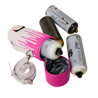 WYNWOOD WALLS COLLAB WATER BOTTLE OR SPRAYCAN HOLDER (WHT/PNK)