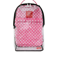 SPRAYGROUND® BACKPACK PINK CHECK CLEAR MOUTH BACKPACK