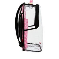 SPRAYGROUND® BACKPACK PINK CHECK CLEAR MOUTH BACKPACK