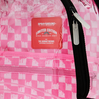 SPRAYGROUND® BACKPACK PINK CHECK CLEAR MOUTH BACKPACK