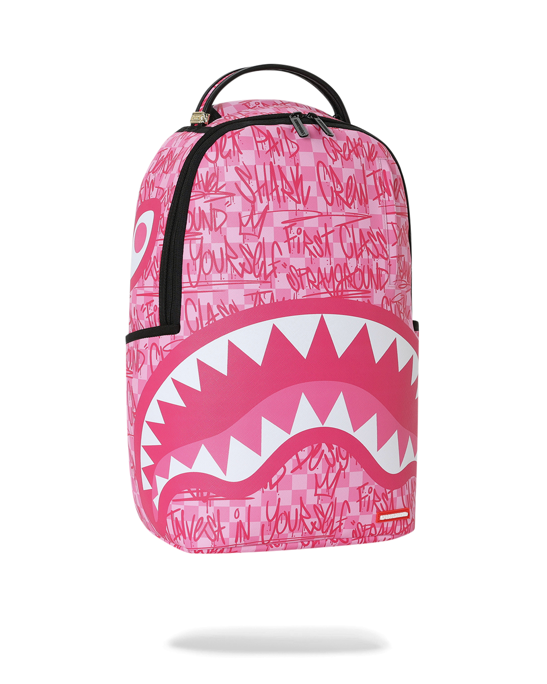 SPRAYGROUND® BACKPACK PINK CHECK GRAFFITI BACKPACK