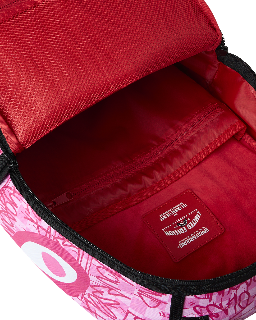 SPRAYGROUND® BACKPACK PINK CHECK GRAFFITI BACKPACK
