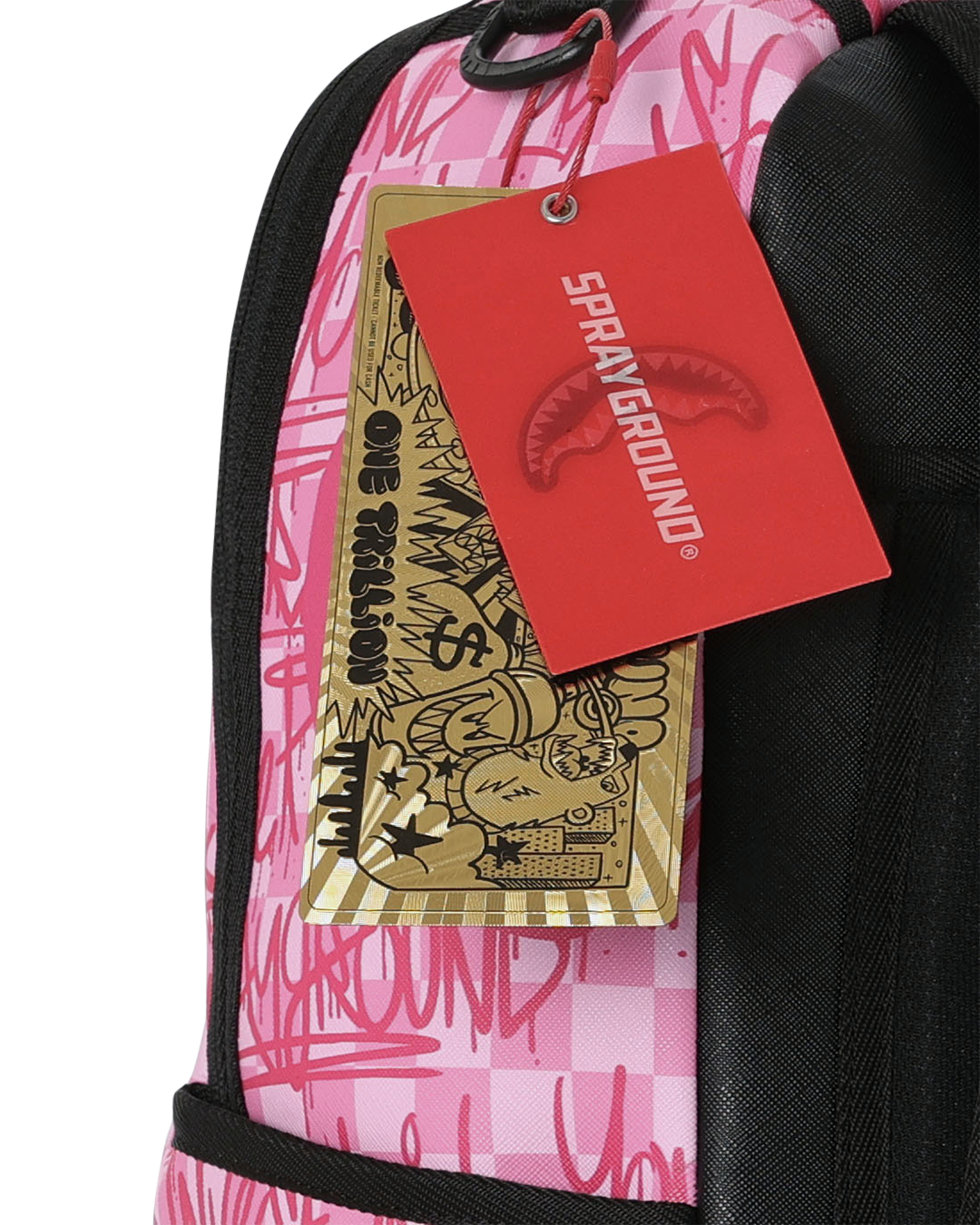 SPRAYGROUND® BACKPACK PINK CHECK GRAFFITI BACKPACK