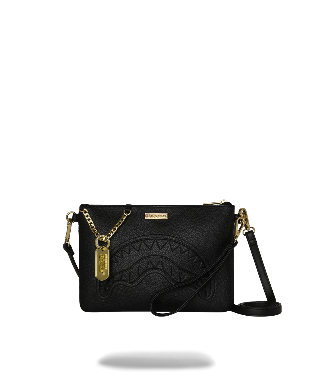 SPRAYGROUND® POUCHETTE SHARK CENTRAL GOLD TAG CROSSOVER CLUTCH