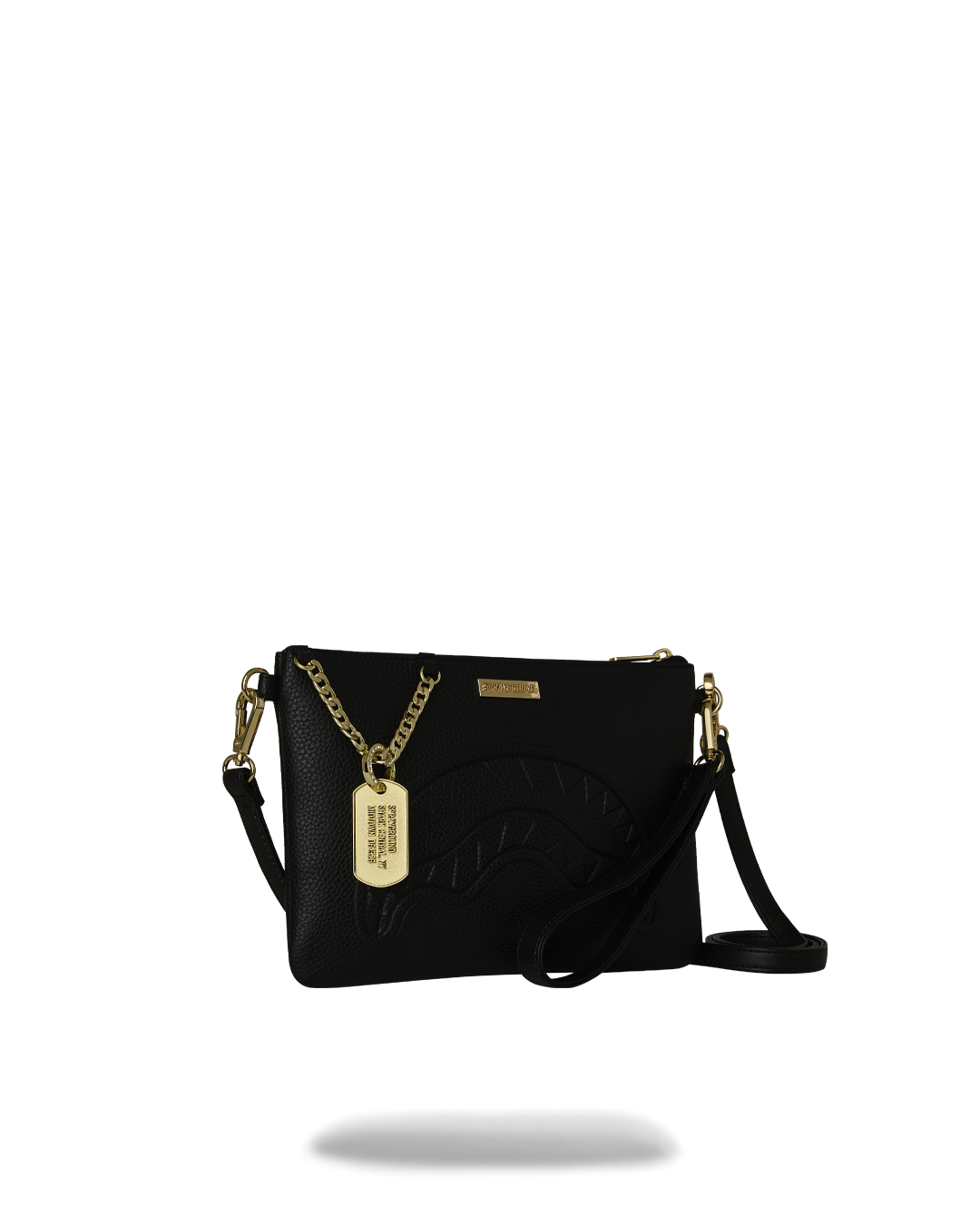 SPRAYGROUND® POUCHETTE SHARK CENTRAL GOLD TAG CROSSOVER CLUTCH