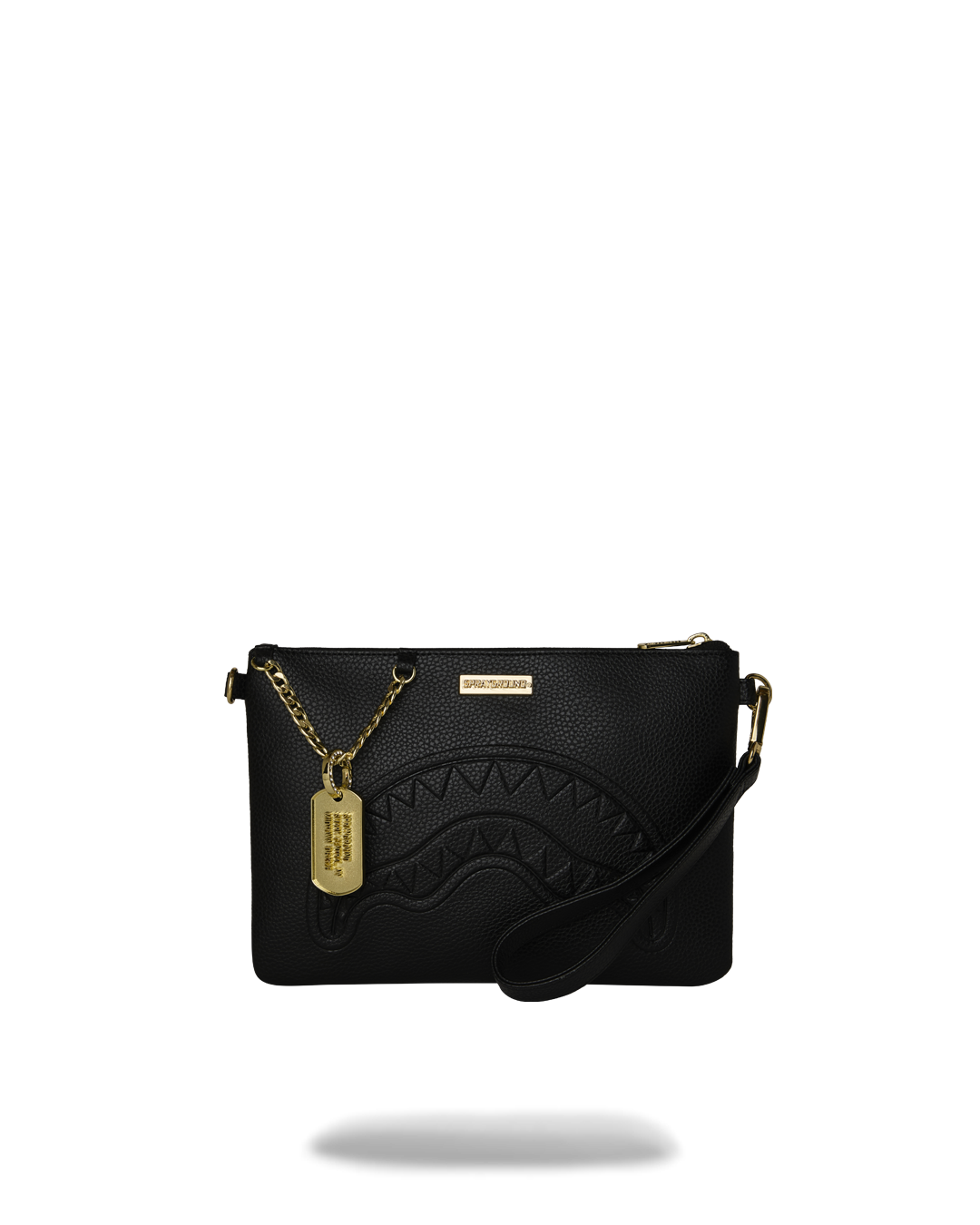 SPRAYGROUND® POUCHETTE SHARK CENTRAL GOLD TAG CROSSOVER CLUTCH