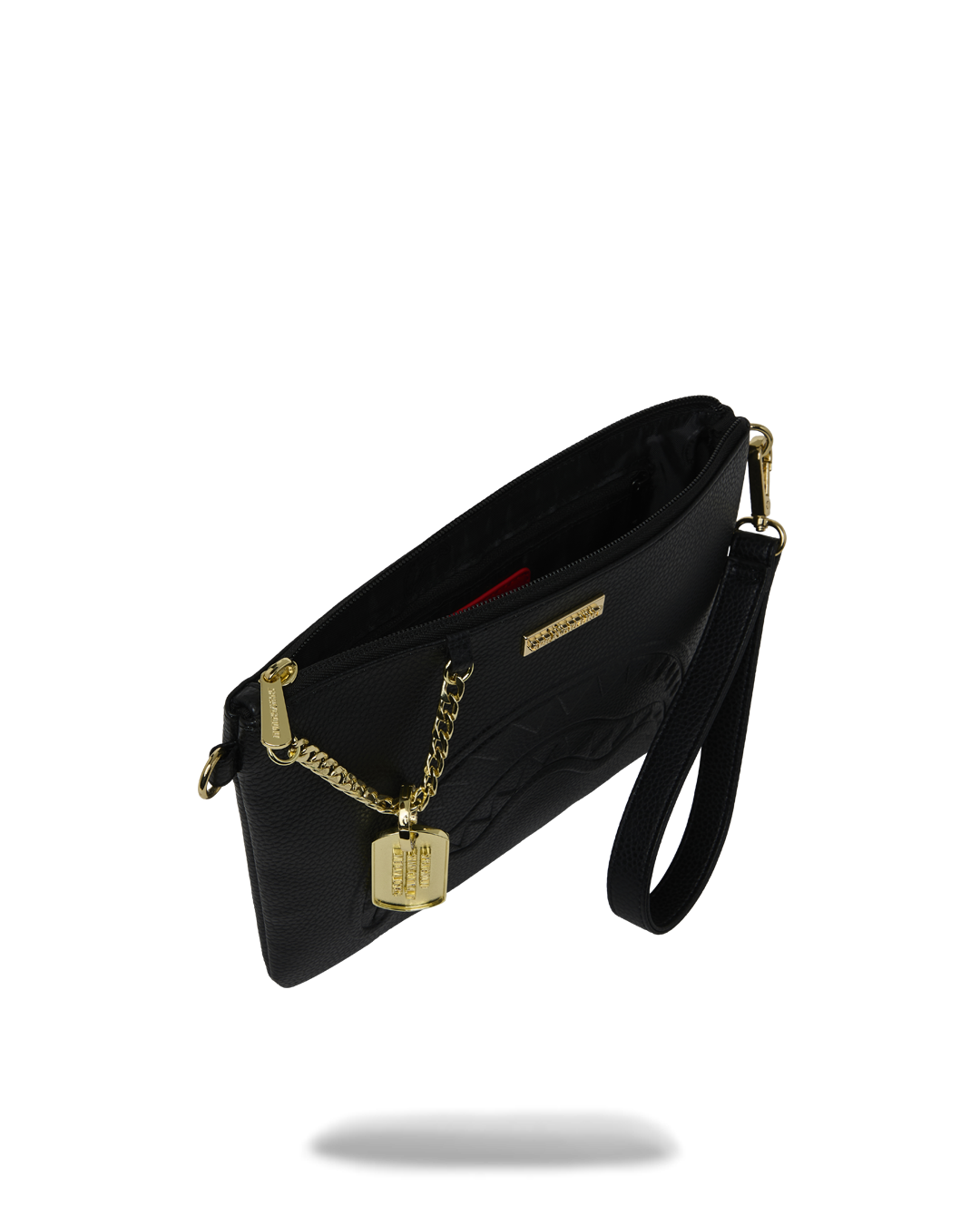 SPRAYGROUND® POUCHETTE SHARK CENTRAL GOLD TAG CROSSOVER CLUTCH