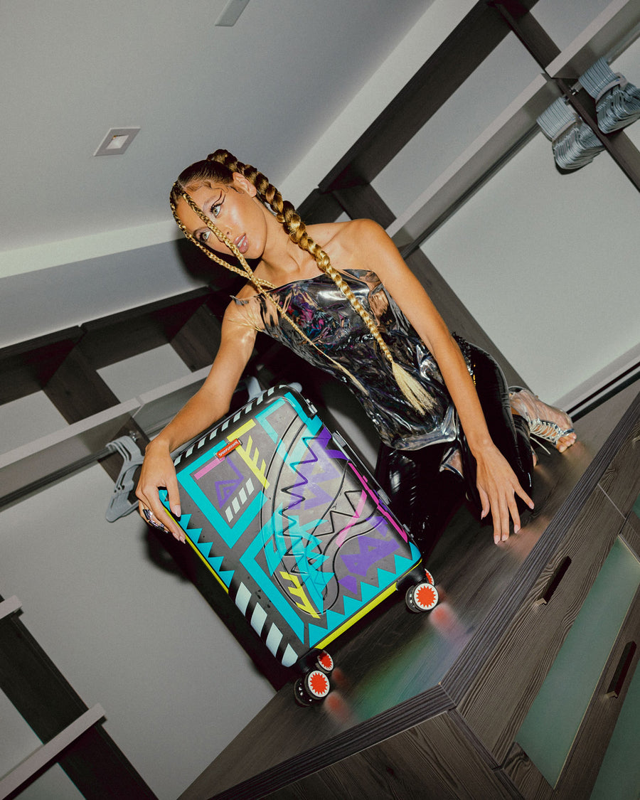 SPRAYGROUND® LUGGAGE A.I. PATH TO THE FUTURE III HARDSHELL CARRY-ON LUGGAGE - SANDFLOWER COLLAB