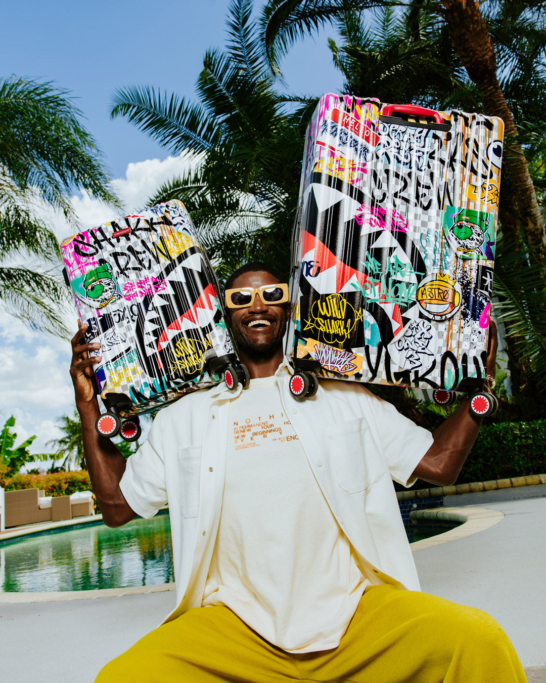 SPRAYGROUND® LUGGAGE CREATE ANOTHER DAY SHARKNAUTICS HARDSHELL CARRY-ON LUGGAGE