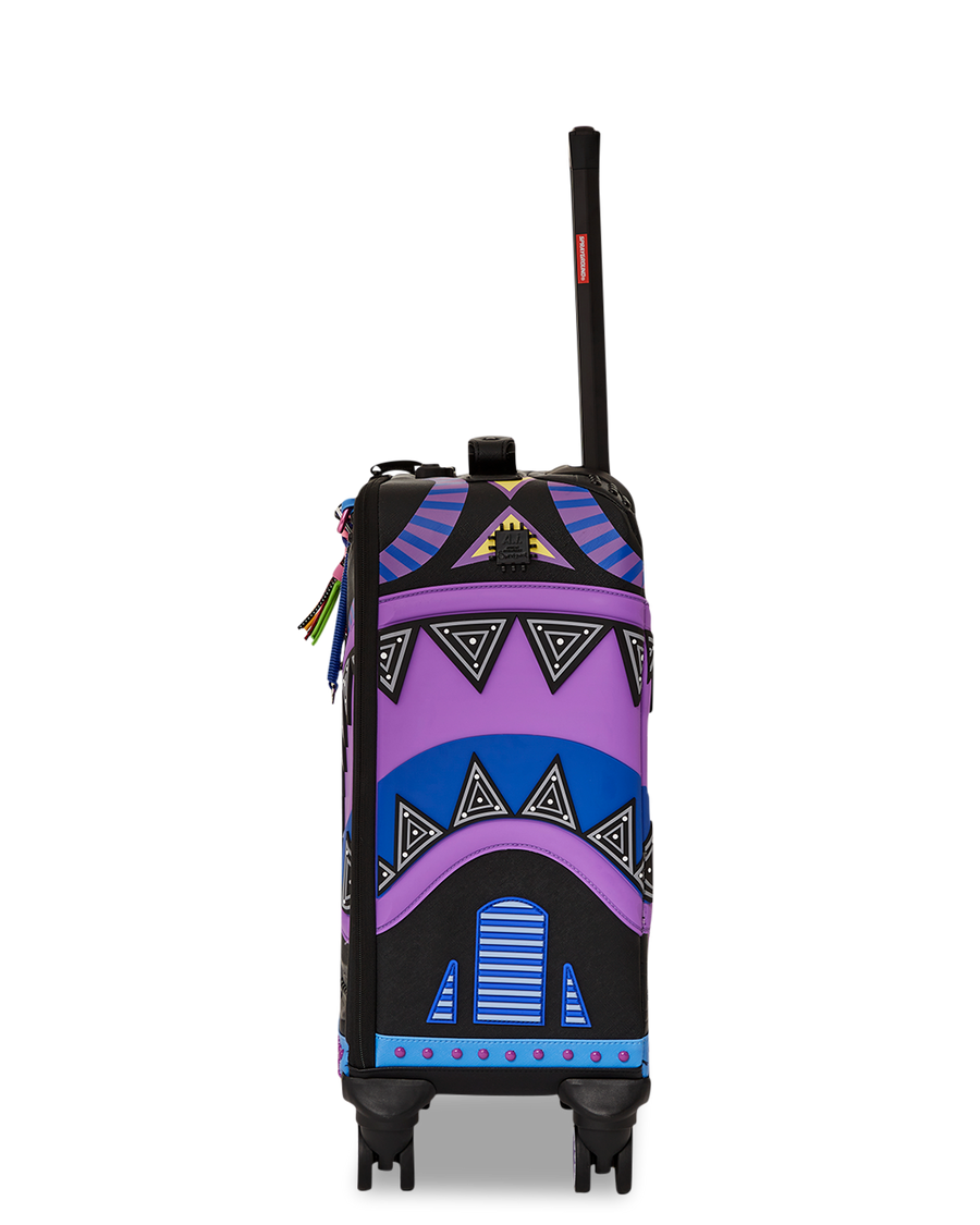 SPRAYGROUND® LUGGAGE AFRICAN INTELLIGENCE 12 BROOKLYN & BEYOND CARRY-ON LUGGAGE - SANDFLOWER COLLAB