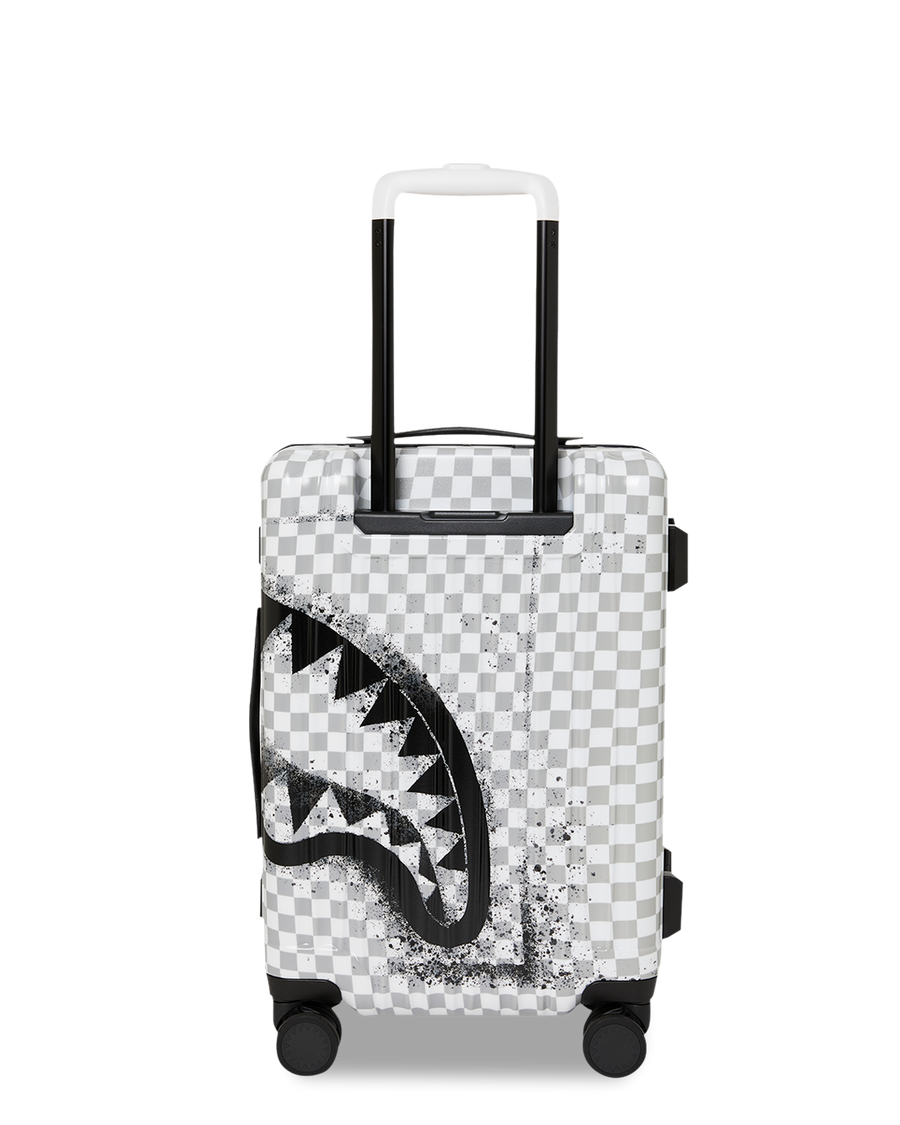 SPRAYGROUND® LUGGAGE BLACK STENCIL SHARK CARRY-ON LUGGAGE
