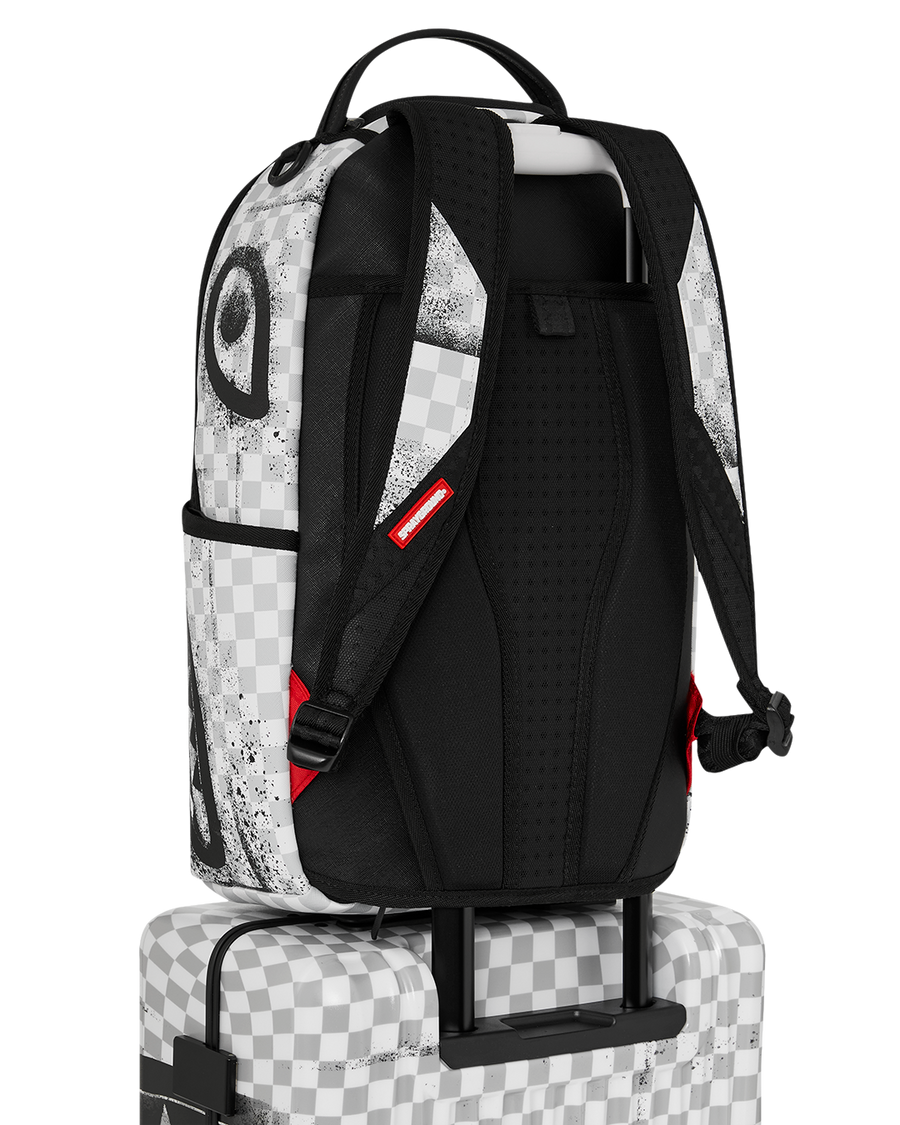 SPRAYGROUND® LUGGAGE BLACK STENCIL SHARK CARRY-ON LUGGAGE