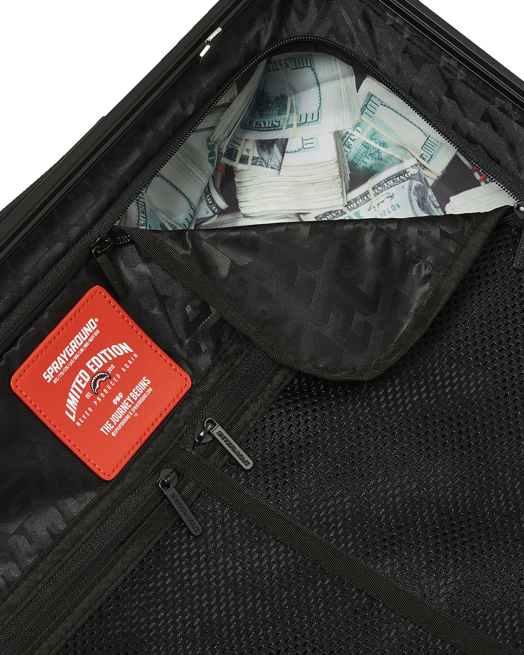 SPRAYGROUND® LUGGAGE SPRITZ BLACK CARRY-ON LUGGAGE