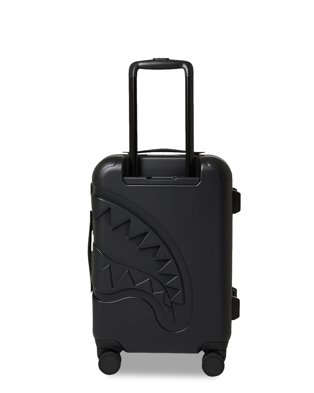 SPRAYGROUND® LUGGAGE CARGO PATCHES SHARKITECTURE CARRY-ON LUGGAGE BLACK WITH EXTRA STICKERS