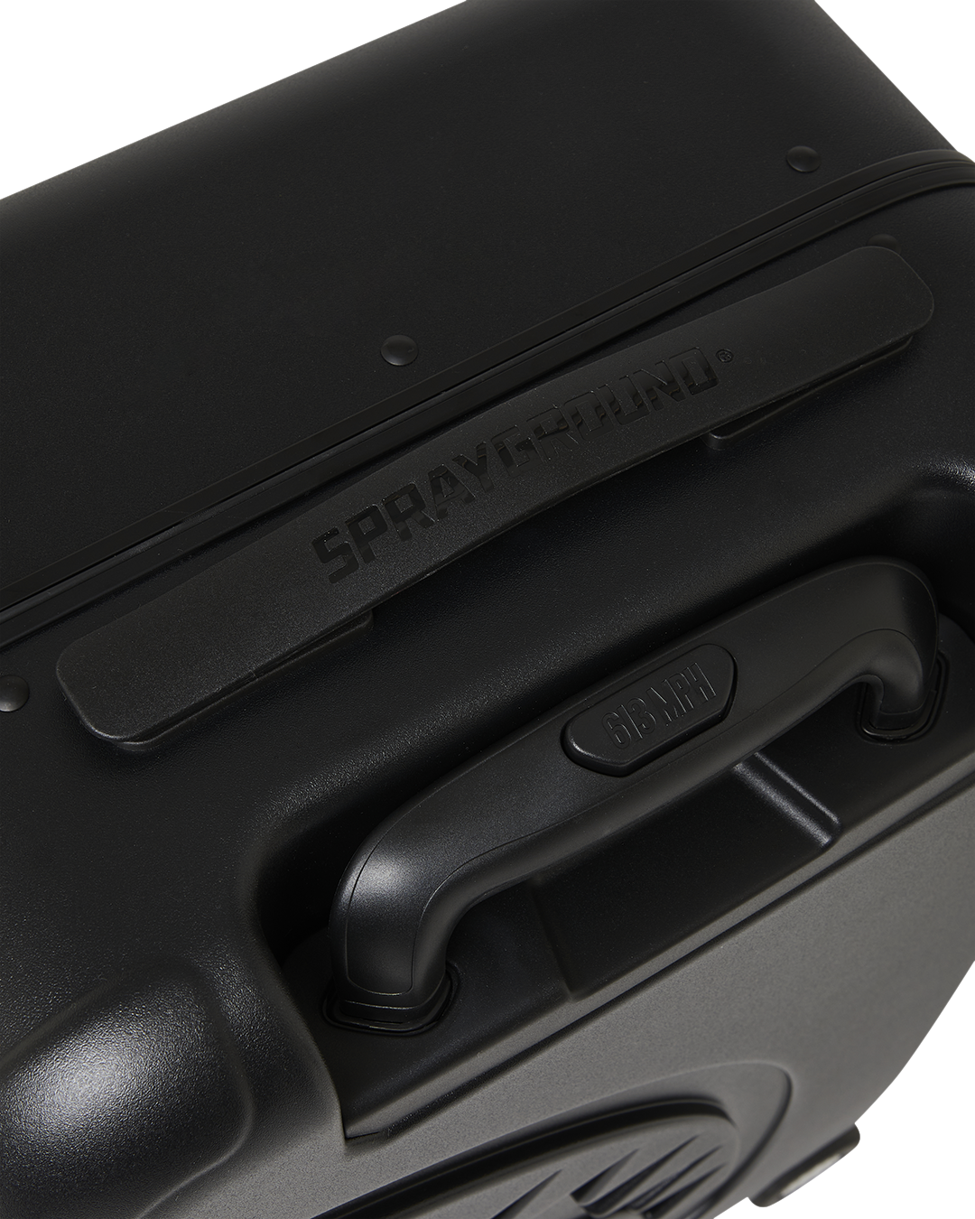 SPRAYGROUND® LUGGAGE CARGO PATCHES SHARKITECTURE CARRY-ON LUGGAGE BLACK WITH EXTRA STICKERS