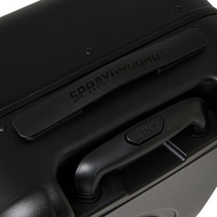 SPRAYGROUND® LUGGAGE CARGO PATCHES SHARKITECTURE CARRY-ON LUGGAGE BLACK WITH EXTRA STICKERS