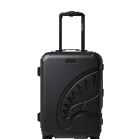 SPRAYGROUND® LUGGAGE CARGO PATCHES SHARKITECTURE CARRY-ON LUGGAGE BLACK WITH EXTRA STICKERS