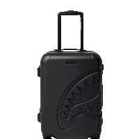 SPRAYGROUND® LUGGAGE CARGO PATCHES SHARKITECTURE CARRY-ON LUGGAGE BLACK WITH EXTRA STICKERS